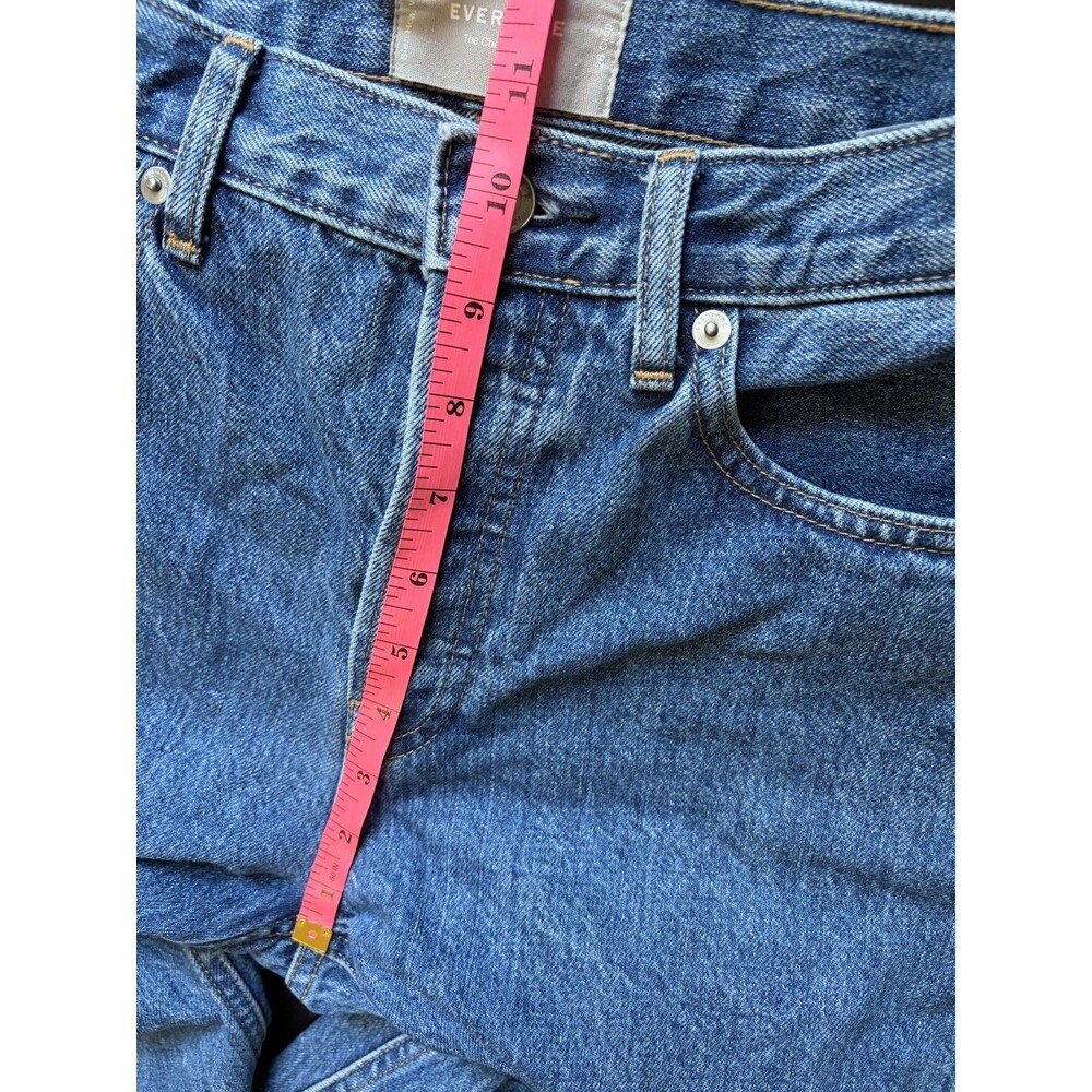 Everlane Cheeky Jeans 90s size 26 Crop High Rise Straight Leg Button Fly Denim - Picture 7 of 9